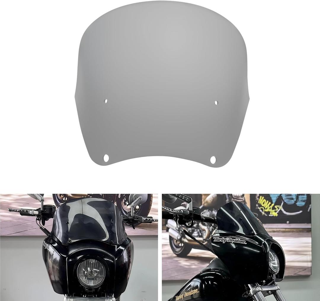 FATECIM 13" Smoke Windscreen Windshield for Harley Dyna FXDXT T-Sport Fairing
