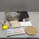 Pottery Wheel for Kids Adults and Beginners - Complete Pottery Set for Teen with 6" Turntable, 2.2lb Clay, Art Supplies Sculpting Tools, Christmas Craft Gifts for Teens Adults (Grey)