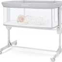 Ezebaby Baby Bassinet Bedside Sleeper, Portable Bedside Bassinet for Baby Newborn Infants with Adjustable 7 Heights and All Mesh Sides, Mattress & Sheet Included