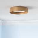 Bargeni Flush Mount Ceiling Light, 16.5 inch LED Ceiling Light Fixture, Polished Gold Finish, Dimmable/3000K/18W, Outdoor Flush Mount Lighting Fixture, 16.5 Inch-1 Pack