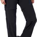 Cycorld Women's-Hiking-Pants-Convertible Quick-Dry-Stretch-Lightweight Zip-Off Outdoor Pants with 5 Deep Pockets (X-Small, Black)