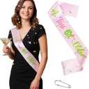 A Tini Bit Older Birthday Sash for Women, Martini Party Decorations for Birthday Bachelorette Bridal Shower Accessory, Funny Espresso Themed Photo Booth Props (Pink)