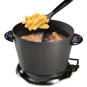 Presto 05450 DualDaddy Electric Deep Fryer, Black