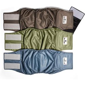 Pet Parents Washable Belly Bands for Male Dogs (3pack) + Extenders of Durable Dog Diapers Male, Premium Male Dog Diapers & Dog Wraps (Small, Koda) (Small (13-16"))