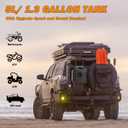Portable Tank with Locking Mounting Upgraded Bracket Mounting 5L / 1.3 Gallon Fits for Car Motorcycle SUV ATV UTV U bolt for 1" Tube (Locking+Upgraded Bracket+Black)