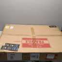 Vasitelan Adjustable Wooden Jigsaw Puzzle Table with Wheels, Puzzle Tables Fits 1500 Piece Puzzles,Wooden Puzzle Board for Adults (Pink, with 2 Drawer)