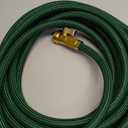 NON-EXPANDABLE Garden Hose 25 ft, Heavy Duty Flexible Water Hose, Kink Resistant Lightweight Hybrid Hose with Durable Fabric Skin, Leakproof Hose Male to Female Fittings (Green)