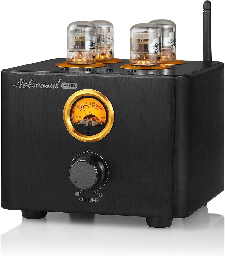 Nobsound B100 Bluetooth 5.0 Tube Amplifier USB DAC Coax/Opt Integrated Power Amp