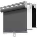 TOVALOR Cordless 100% Blackout Roller Shades for Windows, UV Protection Pull Down Shades, Room Darkening Door Blinds Thermal Insulated Fabric for Home Office and Bedroom(31" W x 72" H, Grey)