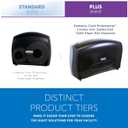 Kimberly Clark Professional Combo Unit Toilet Paper Dispenser (09551), Cored Standard Roll Compatible, Smoke (Black), 13.1" x 20.4" x 5.8", 1 / Case