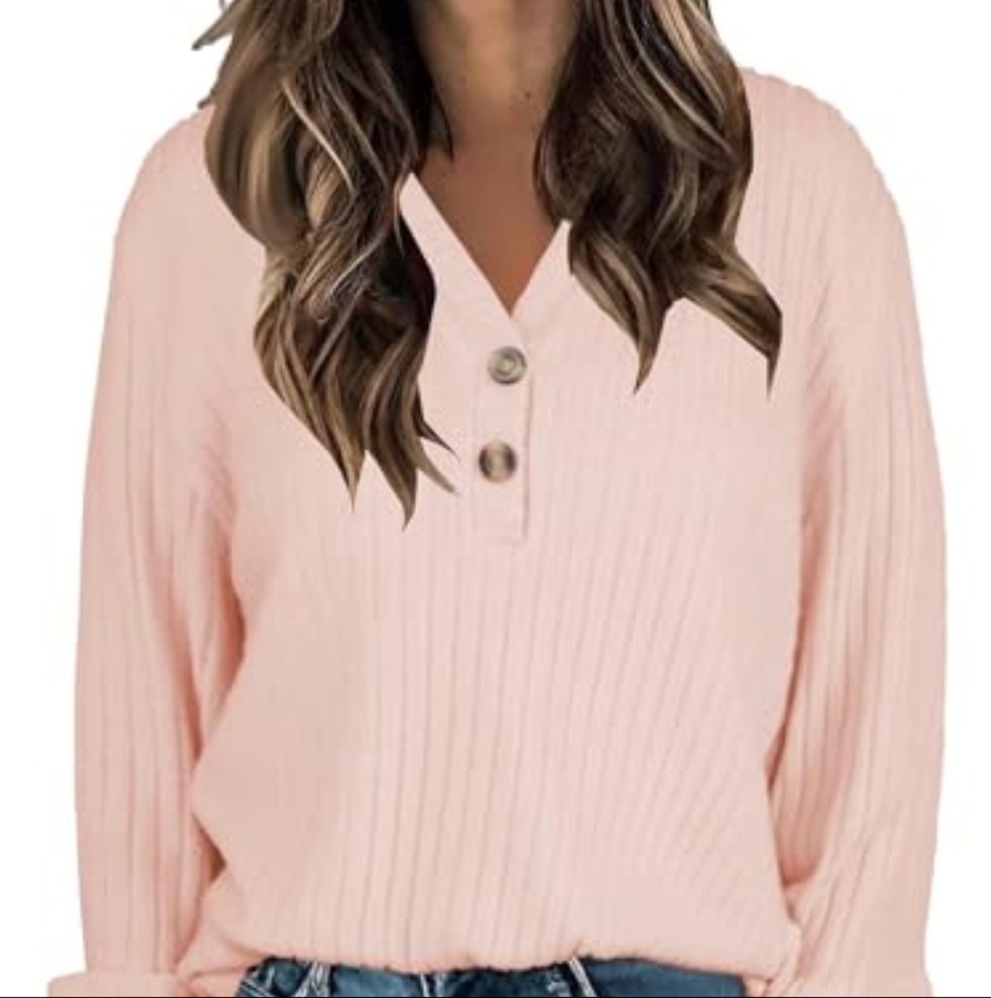 COZYMY Long Sleeve Winter Pullover Holiday Sweaters for Women Dressy Casual Trendy Fall Tunic Tops Medium Pink