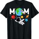 Mom of The Birthday Astronaut Space Lover Family Matching T-Shirt M