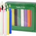 Set of 20 Multicolor & Chime  Premium Mini Taper Candles for Rituals, Prayer, Birthdays, Meditation, Altar - 4 Inch Tall, Unscented. (Multicolor, 20 (Pack of 1))