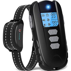 Dog Shock Collar with Remote Control – Shock Collar for Dogs 10–120 lbs, 2000FT Long Range IPX7 Waterproof Rechargeable Dog Training Collar with 4 Safe Modes Beep Vibration Shock & Flashlight Blk
