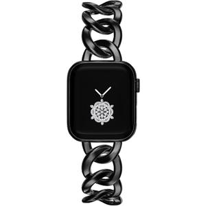 Kolgios 38/40/41/42mm(Series 11/10) Cool Chain Smartwatch Bands Compatible for Apple Watch Bands Series 11/ SE3/10/9/8/7/6 42/44/45/46mm Stylish Replacement Watch Strap for Iwatch S11/10/9/8/7/6 (Black)