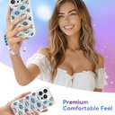 Compatible with iPhone 16 Pro Case for Women Girls, Slim Fit Glitter Cute Phone Case for iPhone 16 Pro with Pearl Phone Charm Lanyard Wrist Strap, Shockproof Hard Protective Case 6.1 Inch Shiny White