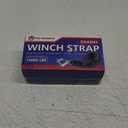 2 Inch by 20 Feet Trailer Winch Strap with Hook Heavy Duty Strap Replacement 10000 lbs Breaking Strength 3300 lbs Load Capacity for Boat,Jet Ski, Black, 1 Pack