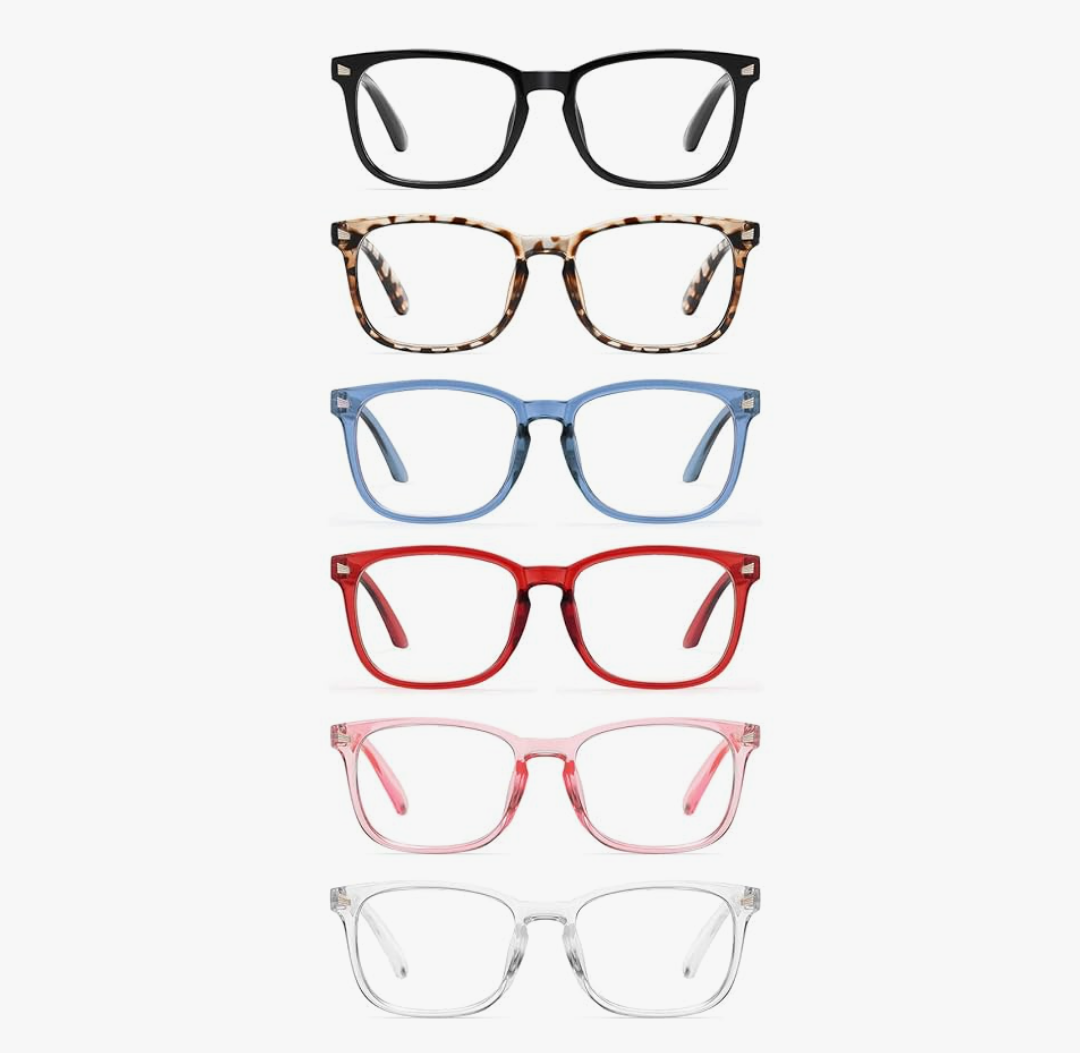 CCVOO Mix & Match Reading Glasses for Women - Lightweight, Comfortable Fit, Clear Vision - Blue Light Blocking 1.25