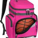 Goloni Basketball Backpack,Large Sports Bag with Ball Compartment & Shoe Compartment for Basketball, Soccer, Volleyball,Gym (Pink)
