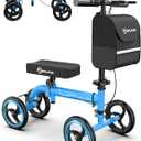 WHLICKS Premium Knee Scooter for Adults for Foot Surgery, Foldable & Steerable Knee Walker with Dual Brakes, Medical Knee Scooter for Broken Foot Injured, Lightweight Leg Scooter for Broken Ankle
