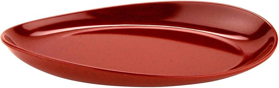 G.E.T. Enterprises Chili 15 Oval Serving Platter Dishwasher Safe Melamine Plastic, Osslo Collection OP-1580-CHI (Pack of 1)