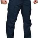 SWISSWELL Mens Tactical Cargo Pants Water Resistant Ripstop Lightweight Hiking Work Pants with 8 Pockets Elastic Waistband (Blue, XL)
