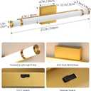 Gold Bathroom Vanity Light Fixtures 23 Inch Modern LED Vanity Lights Bar for Bathroom with Acrylic Shade 14W 5CCT Dimmable Bathroom Sconces Wall Lighting Over Mirror (Built-in Dimmer)