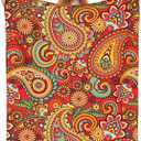 Oriental Paisley Swirls Flowers Blanket Soft Throw Blanket for Couch Bed Sofa Decor Cozy Flannel Fuzzy Blanket Plush Throw Blankets for Women Men Gifts Travel Blanket for All Seasons 60"x50"
