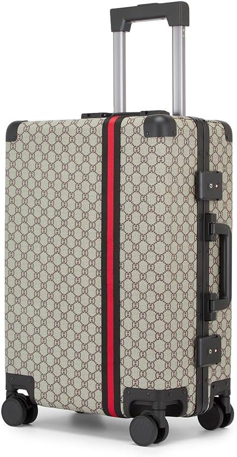 VH&GRED Fashionable & Durable Leather Suitcase - Lightweight Large Travel Luggage for Women with 4 Spinner Wheels, TSA Lock, Water-Resistant Elegant Design, Medium