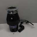 Waste Maid 10-US-WM-258-3B Garbage Disposal Anti-Jam Stainless Steel Food Waste Grinding System, 1/2 HP Mid Duty, Black