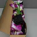 WdtPro Solar Lights Outdoor Waterproof Clearance, 8 Pack RGB Solar Garden Lights with 32 Enlarged Blooming Lily Flowers, 7 Color Changing Solar Lights for Outside Yard, Patio, Decor, Gifts