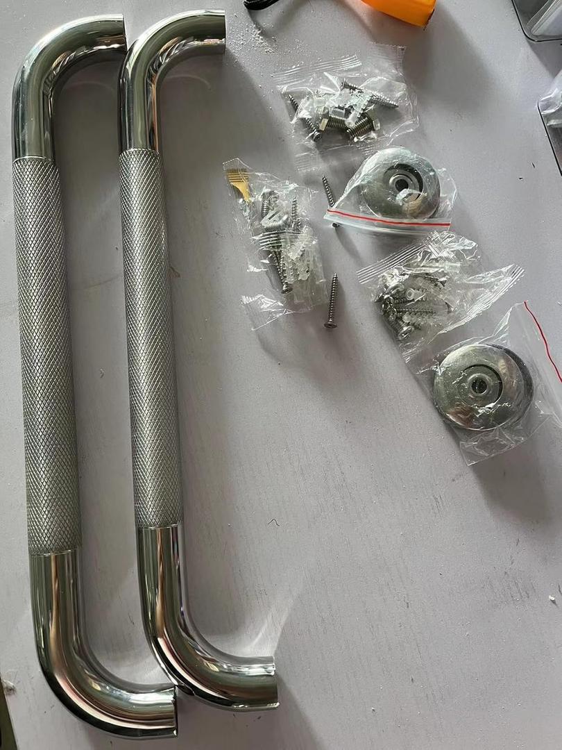 2 Pack 18 inch Grab Bars for Bathtubs and Showers, Bathroom Shower Grab Bars for Seniors Holds up to 500LBs, Handicap Grab Bars Stainless Steel, Anti Slip Shower Handle for Wall, Elderly