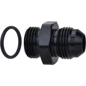 EVIL ENERGY 8AN Flare to 8AN ORB Male Fuel Rail Adapter Fitting Black 2PCS