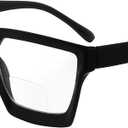 Eyekepper Bifocal Reading Glasses Women - Stylish Bifocal Readers Clear Lens Oversize Frame