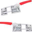 2 Pack Heavy Duty U-Hook Latch Clamp, 7720 lbs Capacity Adjustable U Hook Toggle Clamp, 40380 Toggle Clamp Latch, Adjustable Toggle Clamps with Threaded U-Bolt