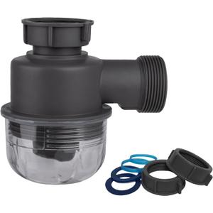 1-1/2"1-1/2" Clear Removable Bottle Trap, P-Trap Replacement, Easy Cleaning, for Kitchen, Bathroom & Garbage Disposal Sink Drain (Grey-Female)