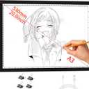 WELZK Light Board A3, 16.612.6inchs Light Pad, Side Button Design, 9 Levels/Stepless Dimming, Light Box Widely for Diamond Painting, Tracing, Weeding Vinyl etc.