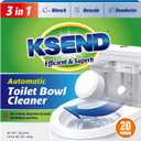 Toilet Bowl Cleaner Tablets - 20 PCS Automatic Bleach Toilet Cleaner Tablets, Slow-Releasing Deodorizing & Descaling, Powerful Bathroom Tank Cleaner (1 Count (Pack of 20))