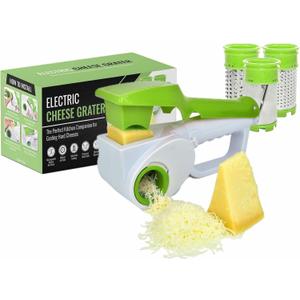 Electric Cheese Grater for HARD Cheeses (NOT Cheddar!) - JUST AMAZING DEALS Automatic Electric Handheld Rotary Cheese Grater Slicer For Parmesan Cheese, Cordless with Rechargable Battery (Green) Electric Cheese Grater for HARD Cheeses (NOT Cheddar!) - JUST AMAZING DEALS Automatic Electric Handheld Rotary Cheese Grater Slicer For Parmesan Cheese, Cordless with Rechargable Battery (Green)