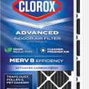 Clorox 20x22x1 Air Filter, MERV 8 with Carbon, Reduces Pet Smells, Cooking Smells and More, Pleated HVAC AC Furnace Filter, 4-Pack (Actual Size 19.75 x 21.75 x 0.75), Made in USA