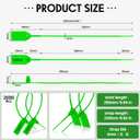 Roowest 2000 Pcs Plastic Tamper Seals Security Tags Seals, Green