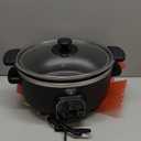 GreenLife 3.5QT Slow Cooker, Non-Toxic PFAS-Free Ceramic Nonstick Removable Interior Bowl, Programmable, Keep Warm, Stovetop & Oven Safe, Dishwasher Safe Parts, Glass Lid, Black