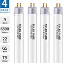 22 Inch F14T5/DL LED Replacement Bulbs, 6500K Daylight, T5 LED 9 Watts Replace Fluorescent Bulb with LED, Replacement Tube for Counter and Cabinet Fixture, 4 Pack