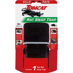 Tomcat Rat Snap Trap, 1 Rat Size Trap - Reusable - Effectively Kill Rats - Ideal for Home and Farm Use