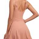Womens Tennis Dress Built in Shorts & Bra Athletic Golf Active Workout Dress with Pockets (S)