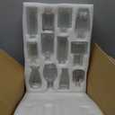 Glass Bud Vases Set of 12, Vintage Textured Clear Glass Vases, Assorted Shapes Small Flower Vases for Centerpieces, Wedding Decor, Home Table Decor, Single Flowers, Office & Gift