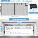 Garage Door Screen 2 Car 16x7ft Garage Screen Door,Upgraded PET Mesh Stronger Than Fiberglass and Polyester,Heavy Duty Weighted Bottom and Magnetic Closure,Hands Free,Easy Assembly
