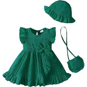 SODLON Baby Girl Dress Infant Girls Summer Dresses Toddler Clothes 3M-4T | Baby Summer Clothes Outfits, Ruffle Sleeveless Party Dresses, Infant Wedding Guest Dress, Beach Vacation Sundress with Hat