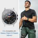 14 x SWUU 2 Pack Tempered Glass Screen Protector Compatible with Samsung Galaxy Watch 8 Classic 46mm (2025 New Released), Waterproof HD 9H Film with Auto-alignment Installation kit Clear