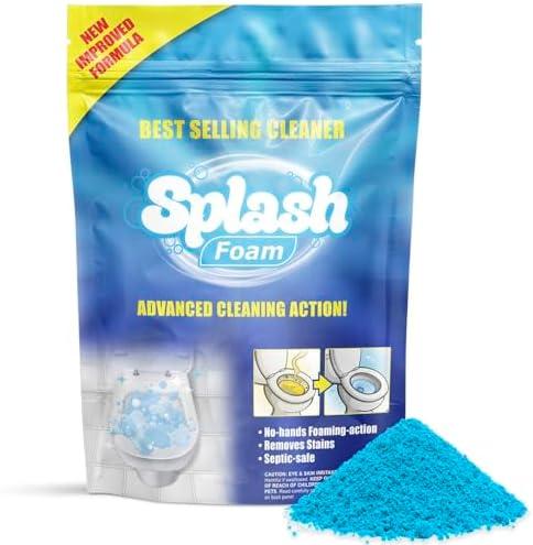 Splash Foam Toilet Cleaner - New and Improved - Self Activating Miracle Powder for Toilet Bowl Cleaning